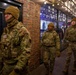 Mississippi National Guard service members walk on patrol at night in Washington, D.C.