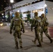 Mississippi National Guard service members patrol at night in Washington, D.C.