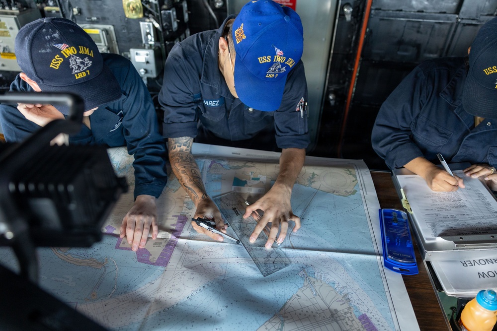 USS Iwo Jima's Navigation Team