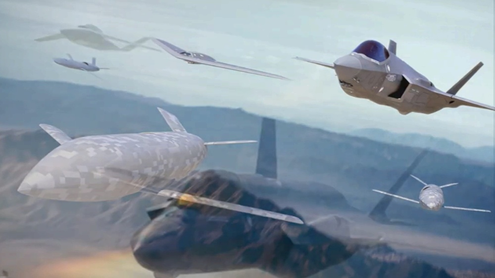 F-35 pilots and Navy Collaborative Combat Aircraft hone tactics in Joint Simulation Environment