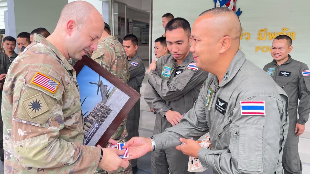 Guardsmen take part in Aviation exchange with Royal Thai Army and Navy during recent engagement