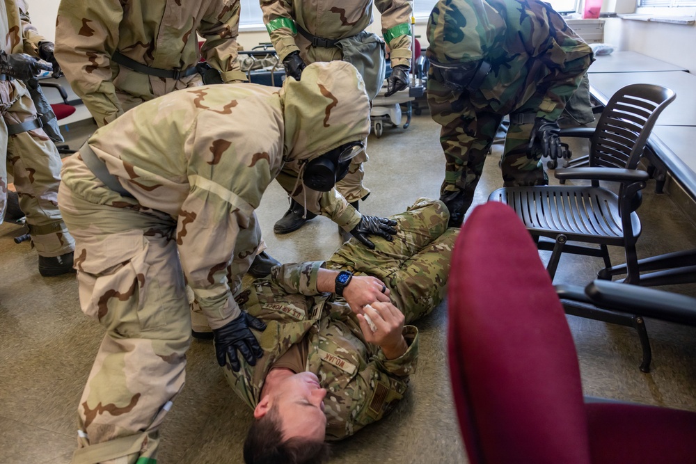USAFSAM students sharpen skills in protective gear drills