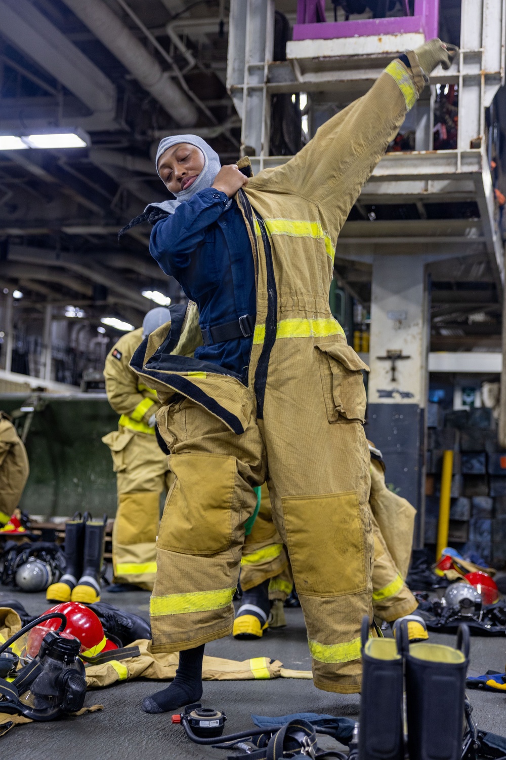 USS Iwo Jima Conducts Damage Control Training
