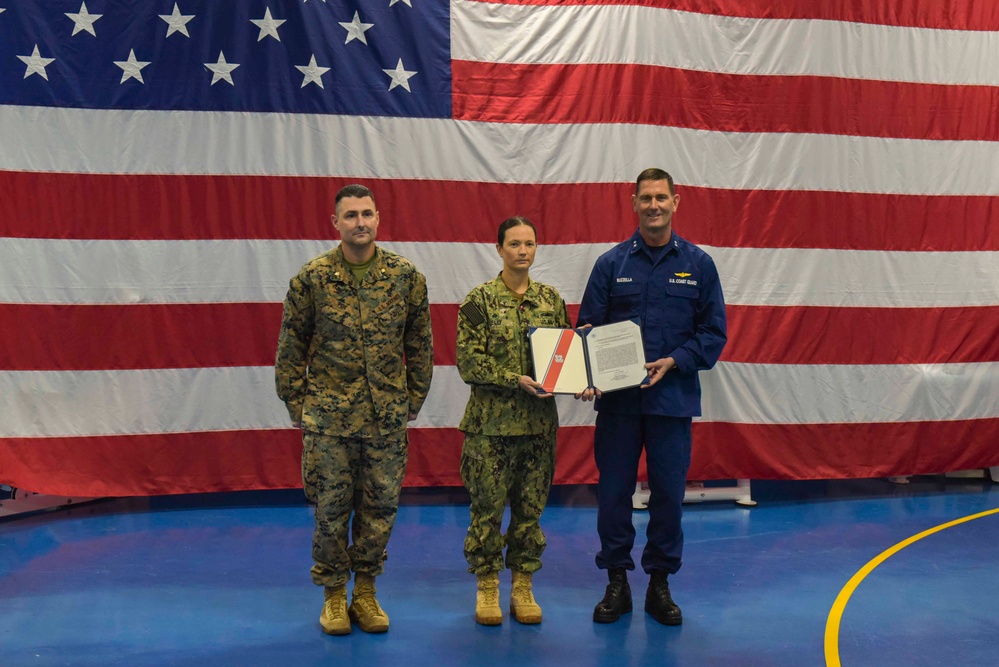 NRC Alameda Sailors and Marines Honored for Securing Coast Guard Island During Civil Unrest