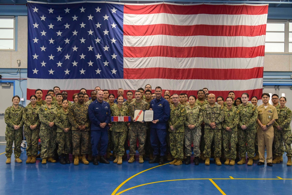 NRC Alameda Sailors and Marines Honored for Securing Coast Guard Island During Civil Unrest