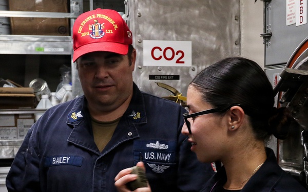 Frank E. Petersen Jr. conducts routine operations