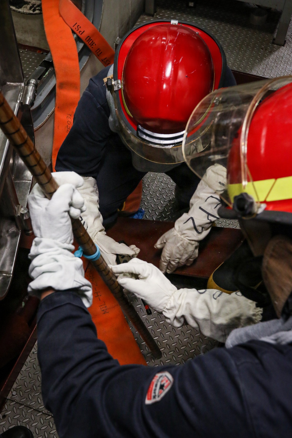 Frank E. Petersen Jr. conducts routine operations