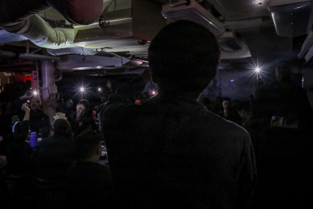 Frank E. Petersen Jr. hosts MWR talent show