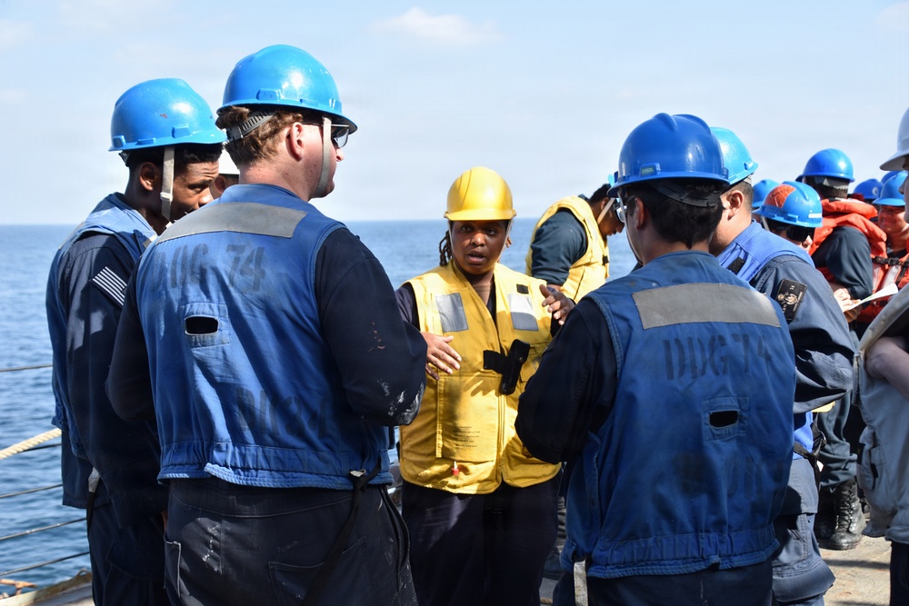 USS McFAUL Conducts Replenishment-at-Sea