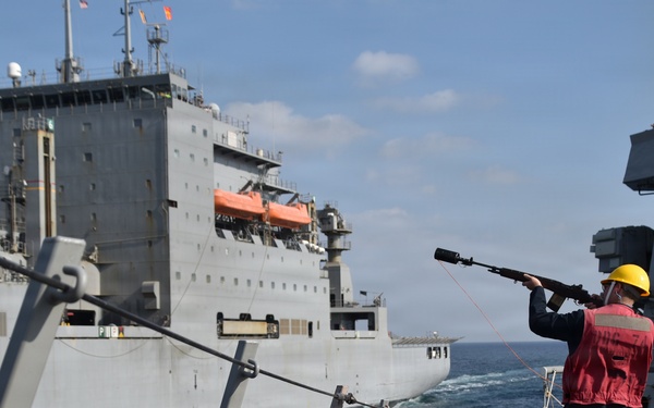 USS McFAUL Conducts Replenishment-at-Sea