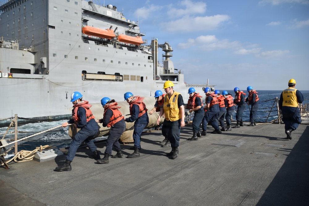 USS McFAUL Conducts Replenishment-at-Sea