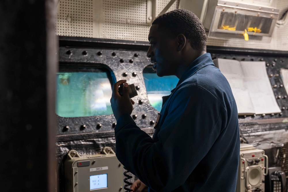 Abraham Lincoln stands watch