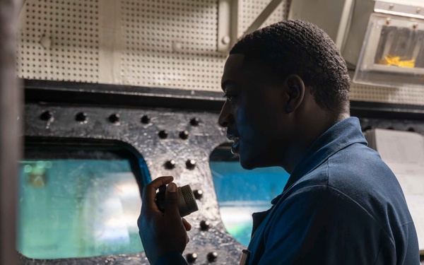 Abraham Lincoln conducts routine operations.