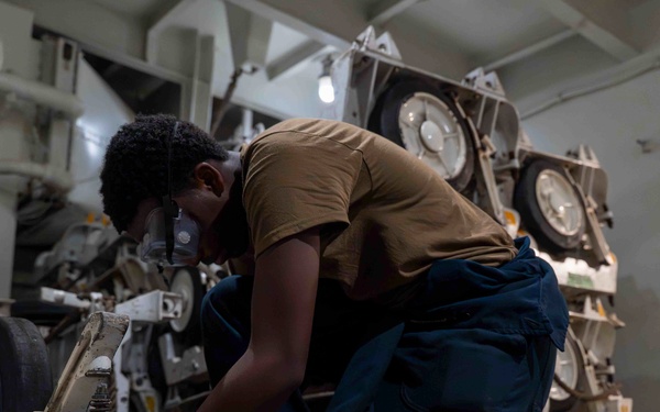 Abraham Lincoln conducts routine operations.