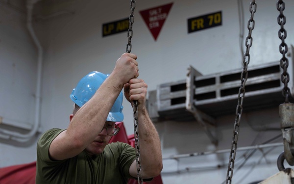 Abraham Lincoln conducts routine operations.