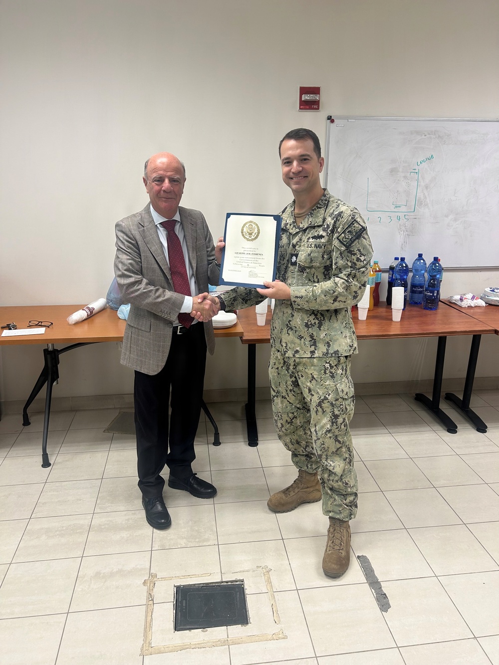 PWD Sigonella honors Joe Fiorenza during his retirement ceremony