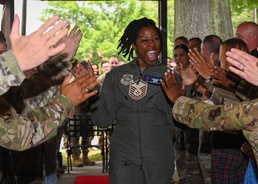 Experience to impact: Former NCO’s persistence leads to commissioning as security forces officer