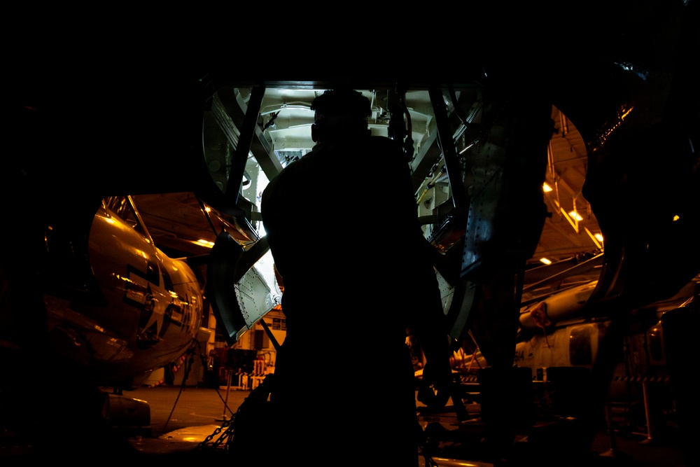 Abraham Lincoln conducts routine operations