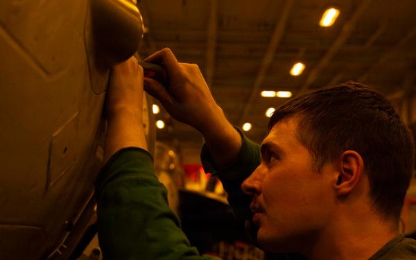 Abraham Lincoln conducts routine operations