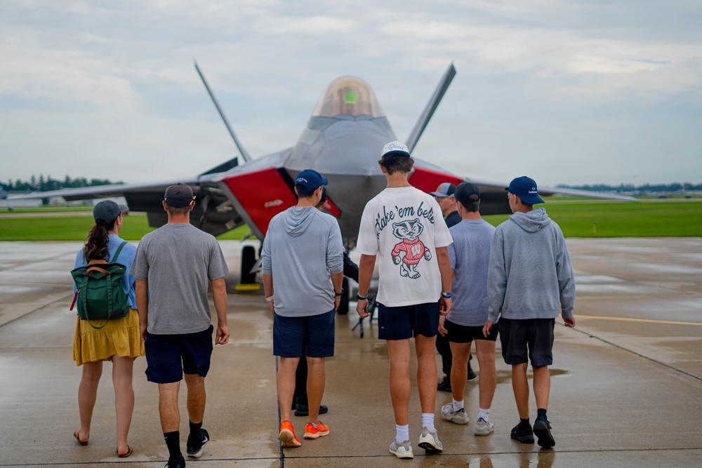 F-22 Raptor Aerial Demonstration Team performs at EAA Air Venture Oshkosh 2025