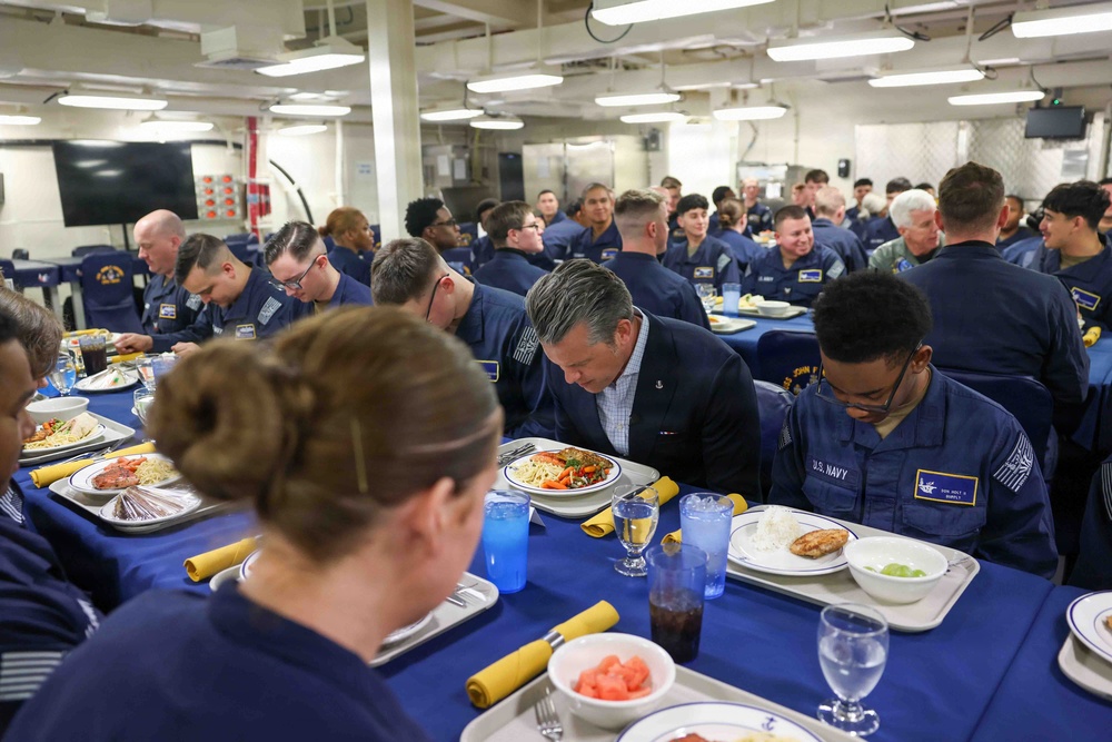 SECWAR visit PCU John F. Kennedy (CVN 79)