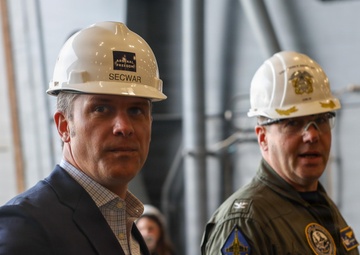 SECWAR visits PCU John F. Kennedy (CVN 79)