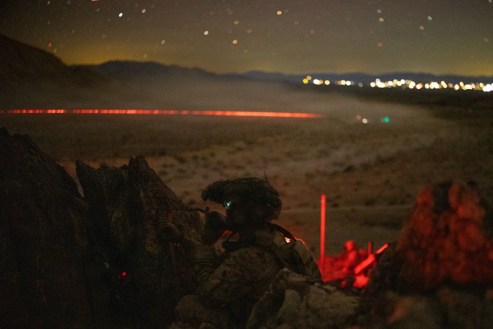 2nd Bn., 4th Marines conduct night live-fire range during SLTE
