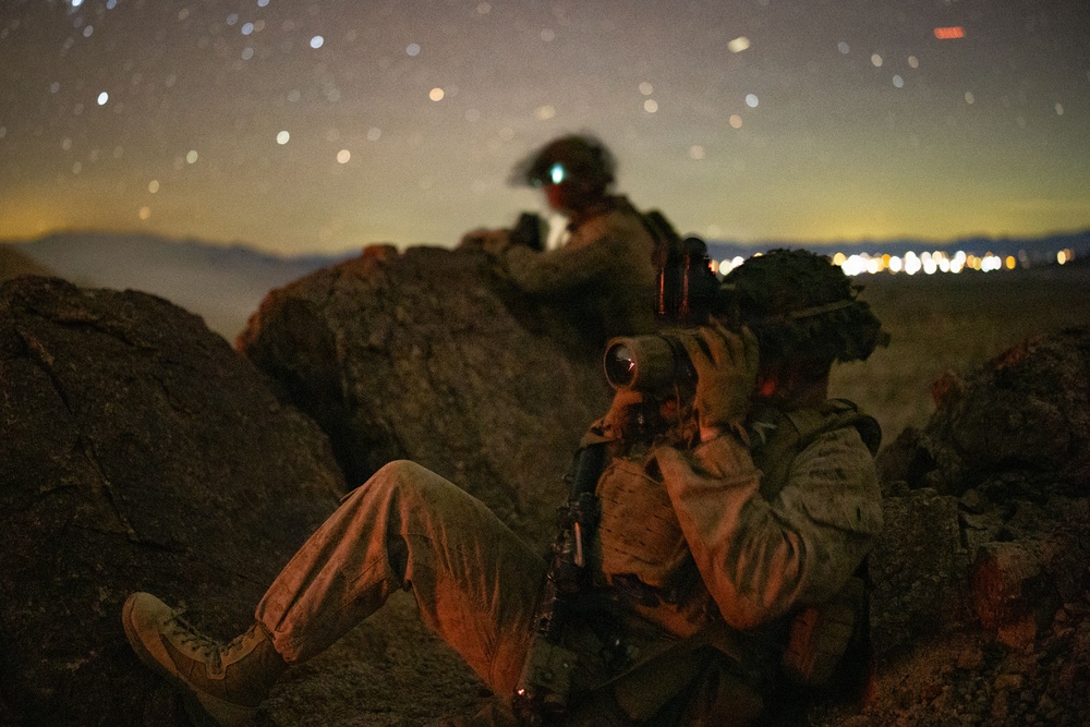 2nd Bn., 4th Marines conduct night live-fire range during SLTE