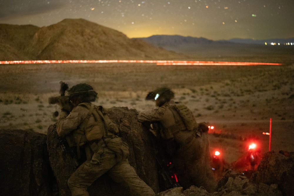 2nd Bn., 4th Marines conduct night live-fire range during SLTE