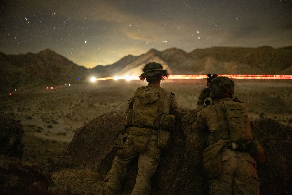 2nd Bn., 4th Marines conduct night live-fire range during SLTE