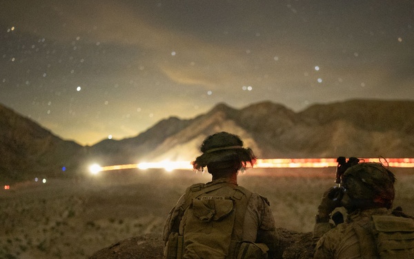 2nd Bn., 4th Marines conduct night live-fire range during SLTE