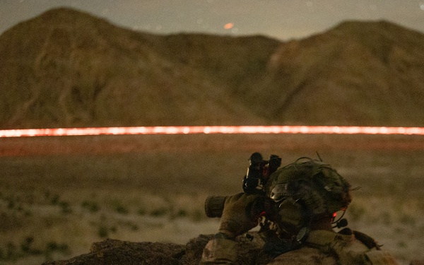 2nd Bn., 4th Marines conduct night live-fire range during SLTE