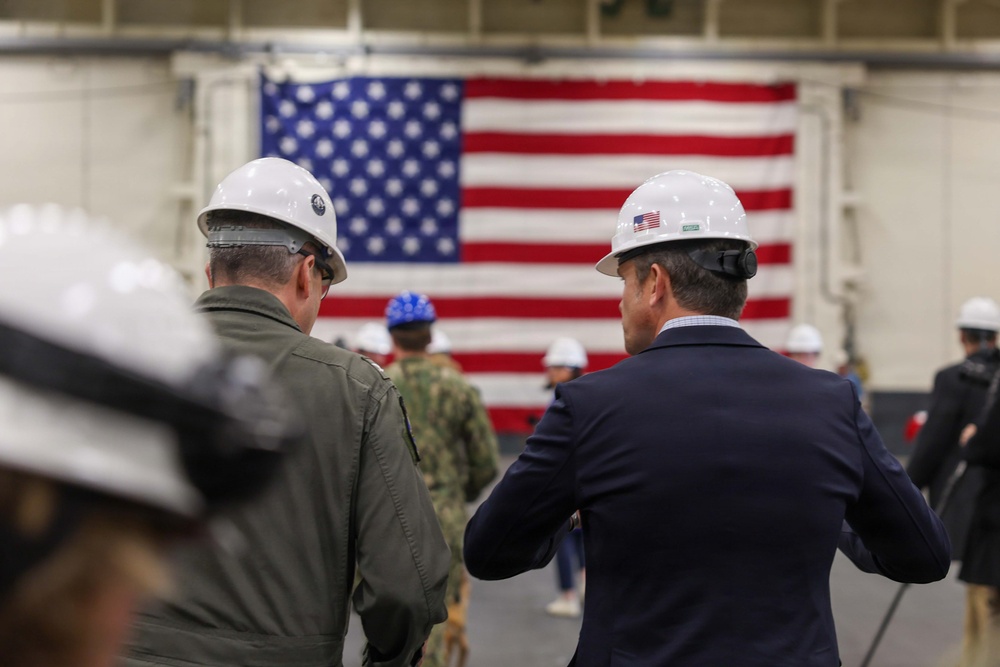 SECWAR visits PCU John F. Kennedy (CVN 79)