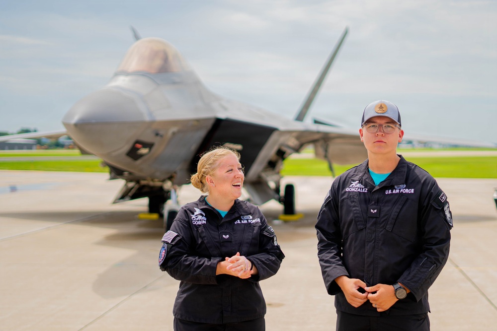 F-22 Raptor Aerial Demonstration Team performs at EAA Air Venture Oshkosh 2025