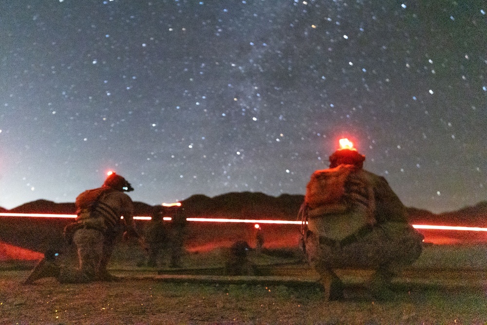 2nd Bn., 4th Marines conduct night live-fire range during SLTE