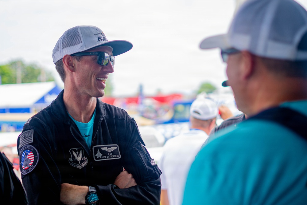 F-22 Raptor Aerial Demonstration Team performs at EAA Air Venture Oshkosh 2025
