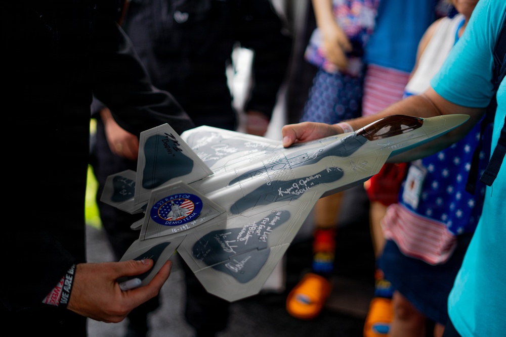 F-22 Raptor Aerial Demonstration Team performs at EAA Air Venture Oshkosh 2025