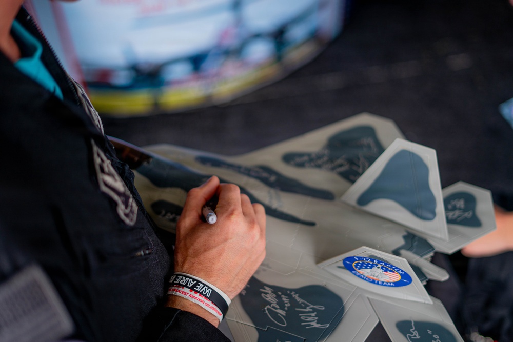 F-22 Raptor Aerial Demonstration Team performs at EAA Air Venture Oshkosh 2025