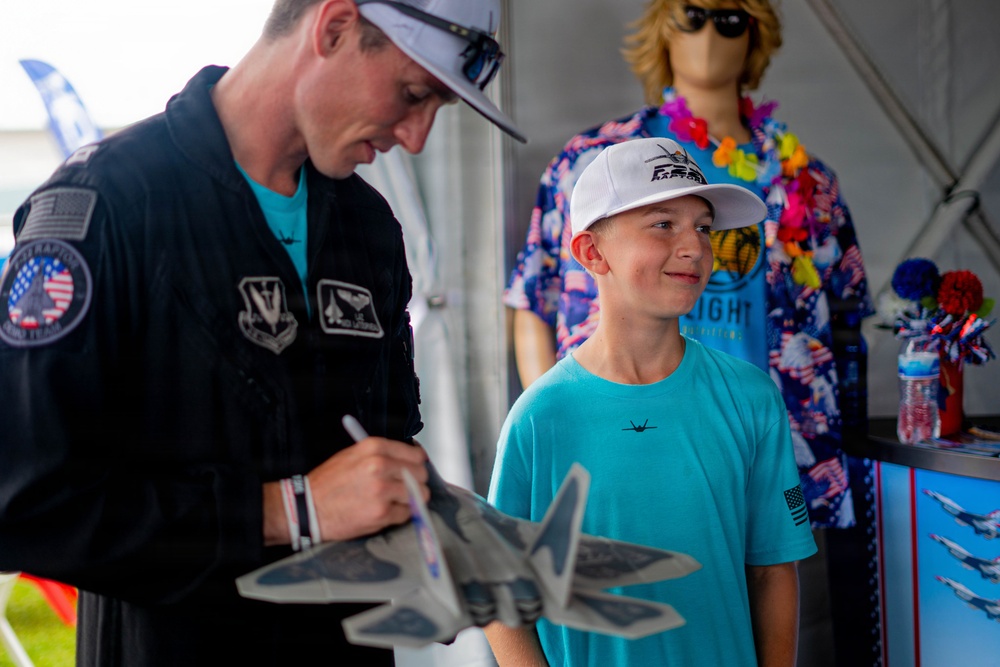 F-22 Raptor Aerial Demonstration Team performs at EAA Air Venture Oshkosh 2025