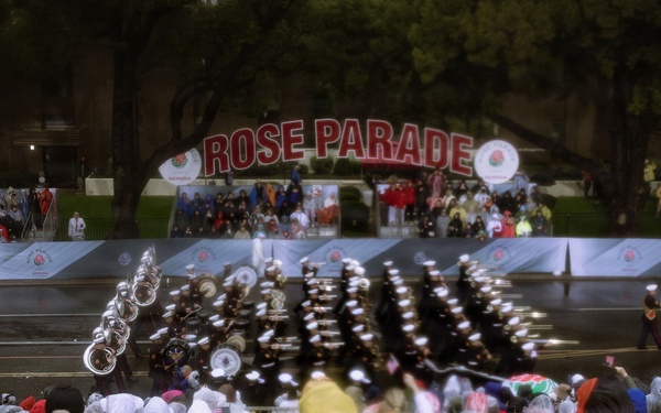 West Coast Composite Band performs at the 2025 Rose Parade