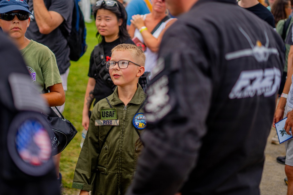 F-22 Raptor Aerial Demonstration Team performs at EAA Air Venture Oshkosh 2025