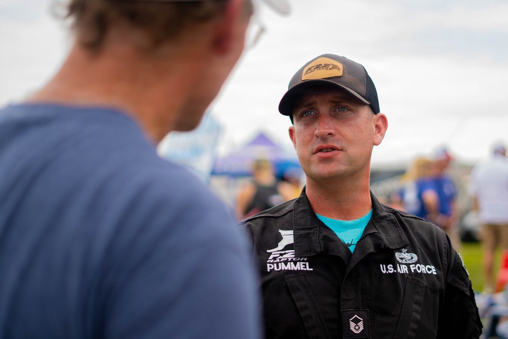 F-22 Raptor Aerial Demonstration Team performs at EAA Air Venture Oshkosh 2025