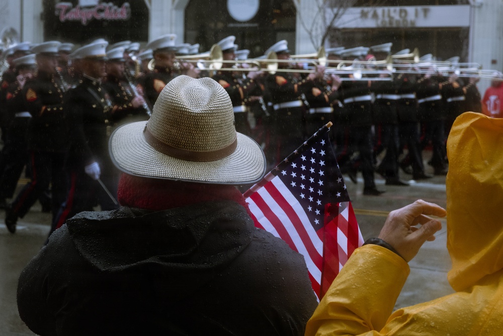 West Coast Composite Band performs at the 2025 Rose Parade