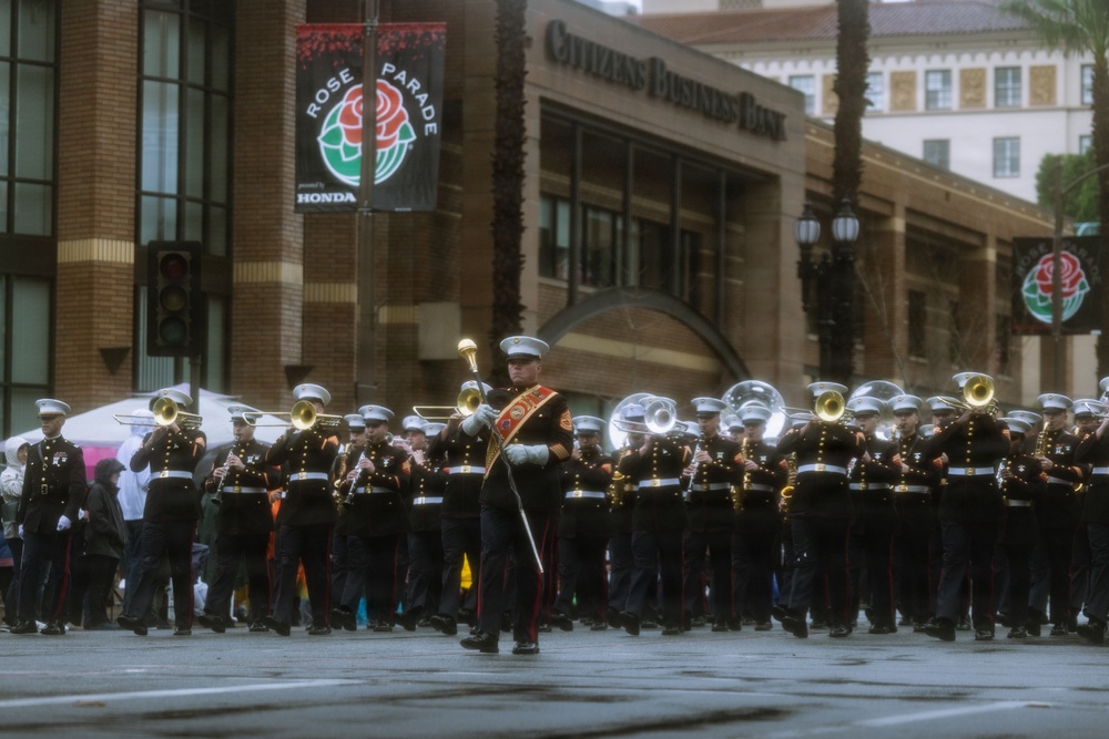 West Coast Composite Band performs at the 2025 Rose Parade