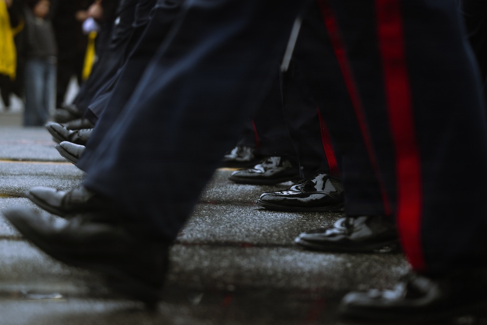 West Coast Composite Band performs at the 2025 Rose Parade