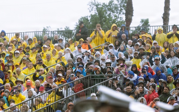 West Coast Composite Band performs at the 2025 Rose Parade