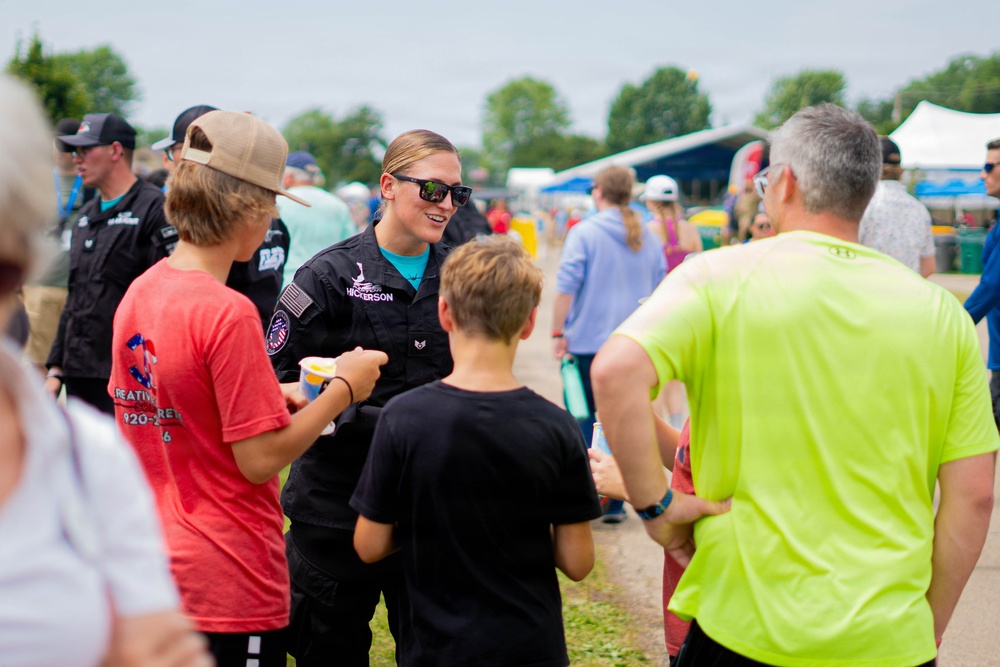 F-22 Raptor Aerial Demonstration Team performs at EAA Air Venture Oshkosh 2025