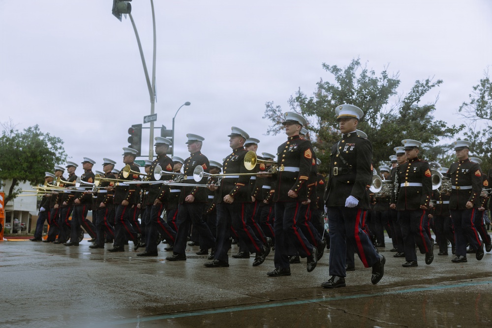 West Coast Composite Band performs at the 2025 Rose Parade