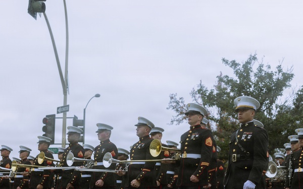 West Coast Composite Band performs at the 2025 Rose Parade