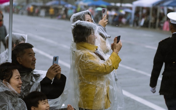 West Coast Composite Band performs at the 2025 Rose Parade